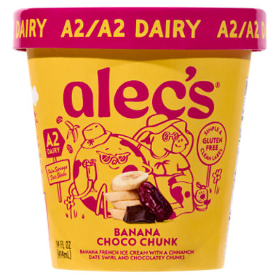 Alec's Palm Springs Date Shake Banana Choco Chunk Ice Cream, 14 fl oz