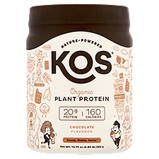 KOS Organic Chocolate Flavored Plant Protein, 13.75 oz