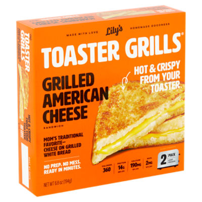 Lily's Toaster Grills Grilled American Cheese Sandwich, 2 count, 6.8 oz