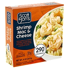 Scott & Jon's Mac & Cheese White Cheddar Shrimp, 8 Ounce