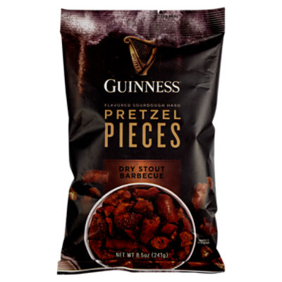 Guinness Dry Stout Barbecue Flavored Sourdough Hard Pretzel Pieces, 8.5 oz