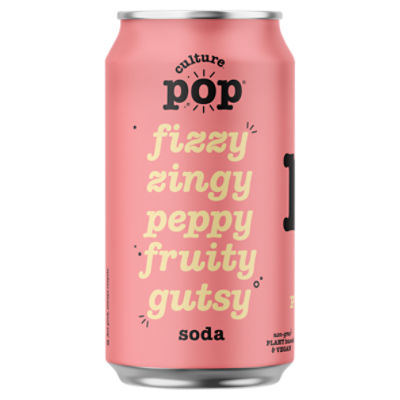 Culture Pop Pink Grapefruit & Ginger Probiotic Soda, 12 fl oz