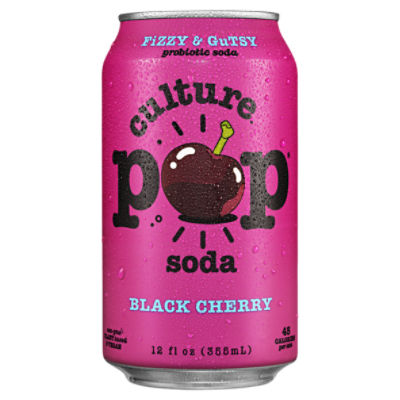 Culture Pop Black Cherry Probiotic Soda, 355 ml