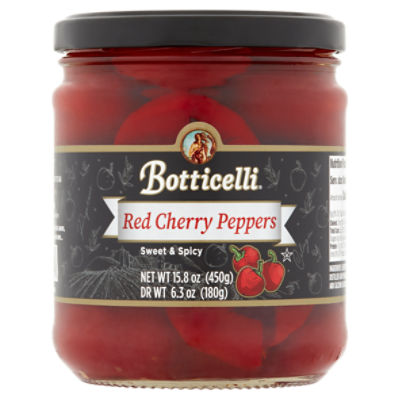 Botticelli Red Cherry Peppers, 15.8 oz