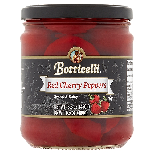 Botticelli Red Cherry Peppers, 15.8 oz