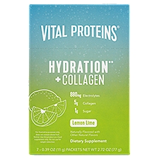 Vital Proteins Hydration + Collagen Lemon Lime, Dietary Supplement, 2.72 Ounce