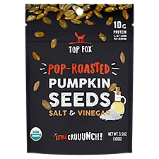 Top Fox Pop Roasted Salt & Vinegar Pumpkin Seeds, 3.5 oz