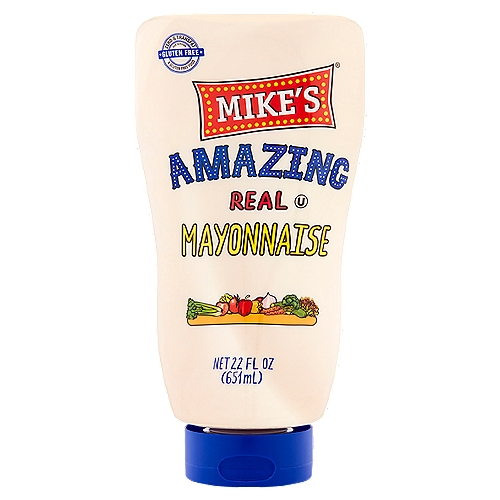 Mike's Amazing Real Mayonnaise, 22 fl oz
Made using only the highest quality vegetable oil, the freshest egg yolk and the perfect balance of fermented vinegar, lemon juice, real sugar and natural spices.