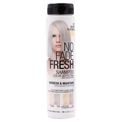 No Fade Fresh Icy Silver Platinum Color Depositing Shampoo with BondHeal Bond Rebuilder, 6.4 oz