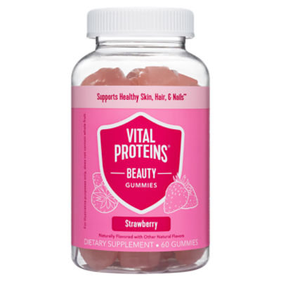 Vital Proteins Strawberry Beauty Gummies Dietary Supplement, 60 count, 60 Each