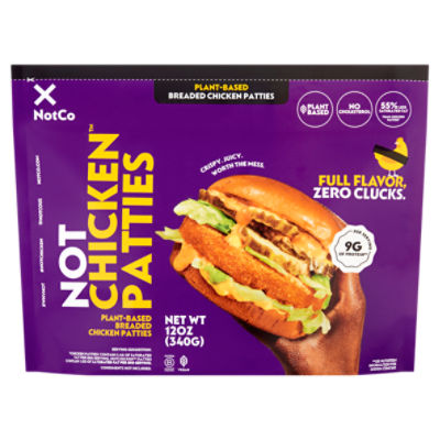 NotCo NotChicken Plant-Based Breaded Chicken Patties, 12 oz