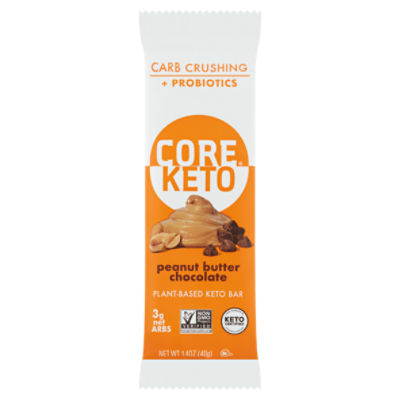 Core Keto Peanut Butter Chocolate PlantBased Keto Bar, 1.4 oz