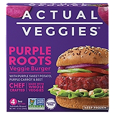Actual Veggies Purple Roots Veggie Burger, 4 count, 12 oz