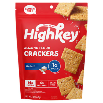 Highkey Sea Salt Almond Flour Crackers, 2 oz