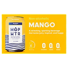 Hop Wtr Mango Sparkling Hop Water, 12 oz, 6 count