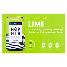 Hop Wtr Lime Sparkling Hop Water, 12 oz, 6 count