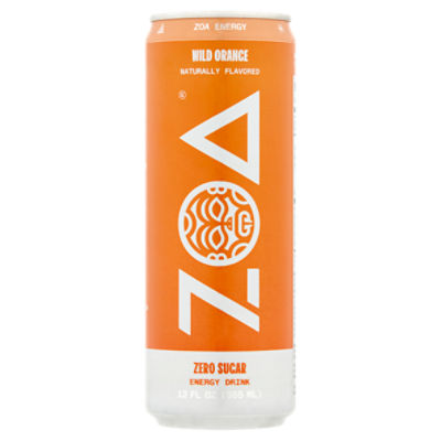 ZOA Zero Sugar Wild Orange Energy Drink, 12 fl oz