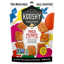 Kooshy Poco Picante Chili & Lime Sourdough Bread Croutons, 5 oz