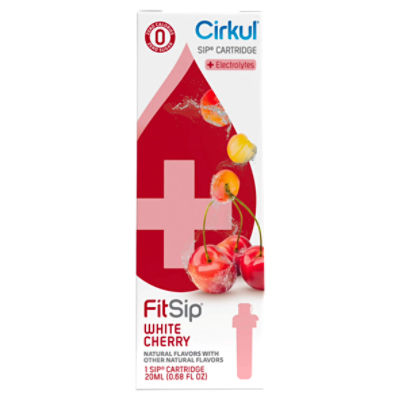 Cirkul FitSip White Cherry Sip Cartridge, 1 count, 0.68 fl oz