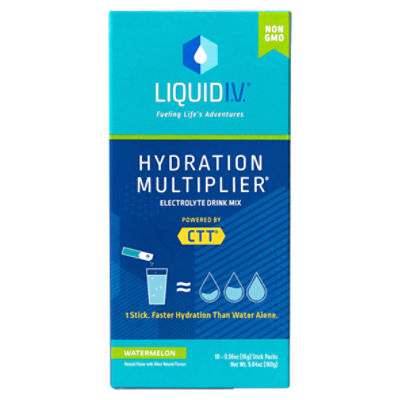 Liquid I.V. Hydration Multiplier Watermelon Electrolyte Drink Mix, 0.56 oz, 10 count