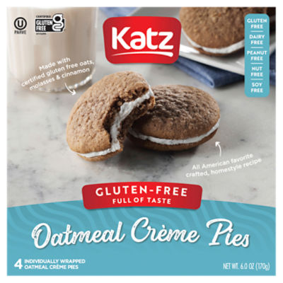 Katz Gluten Free Oatmeal Crème Pies, 4 count, 6.0 oz