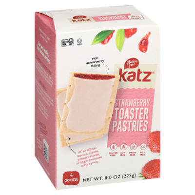 Katz Gluten Free Strawberry Toaster Pastries, 4 count, 8 oz - Fairway