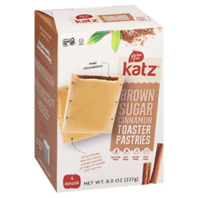 Katz Gluten Free Brown Sugar Cinnamon Toaster Pastries, 4 count, 8.0 oz, 8 Ounce