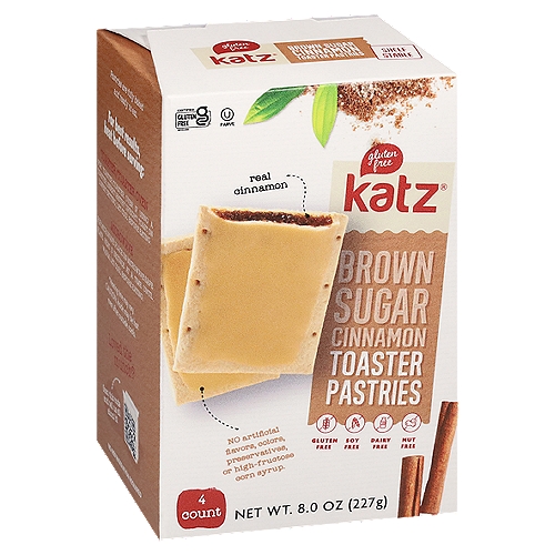 Katz Gluten Free Brown Sugar Cinnamon Toaster Pastries, 4 count, 8.0 oz