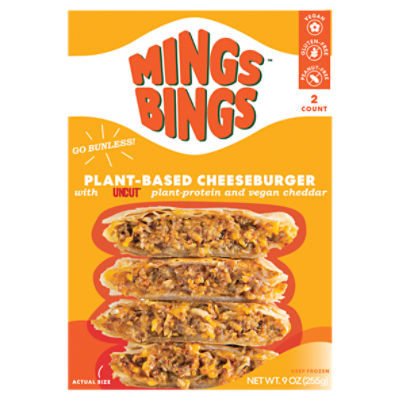 MingsBings Vegan Cheeseburger Bing, 2 count, 9.0 oz - The Fresh Grocer