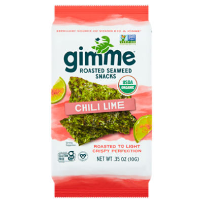 Gimme Chili Lime Roasted Seaweed Snacks, 0.35 oz