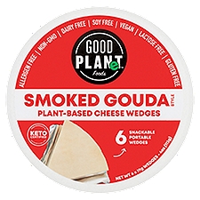 Good Planet Foods Smoked Gouda Style Plant-Based Cheese Wedges, 6 count, 4 oz