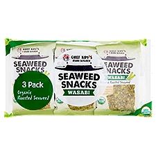 Chef Kim's Asian Kitchen Organic Wasabi Roasted Seaweed Snacks, 0.17 oz, 3 count