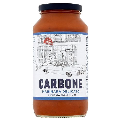 Carbone Marinara Delicato Sauce, 24 oz
Bring elevated dining home with the vibrant flavors of Carbone. Only the finest ingredients, slow cooked & made in small batches.
