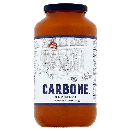 Carbone Marinara Sauce, 32 oz
Bring elevated dining home with the vibrant flavors of Carbone. Only the finest ingredients, slow cooked & made in small batches.