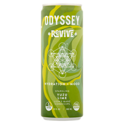 Odyssey Revive Yuzu Lime Sparkling Drink, 12 fl oz