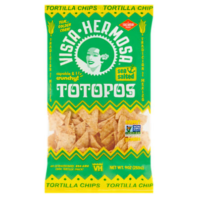 Vista Hermosa Sea Salted Totopos Tortilla Chips, 9 oz Gourmet
