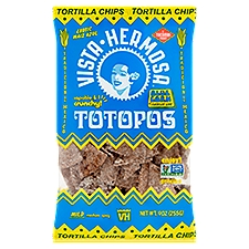 Vista Hermosa Blue Corn with a Flash of Lime Mild Totopos Tortilla Chips, 9 oz