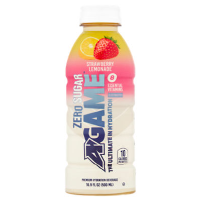 A-Game Zero Sugar Strawberry Lemonade Premium Hydration Beverage, 16.9 fl oz