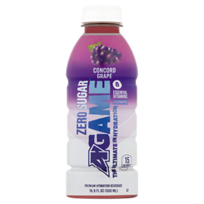 A-Game Zero Sugar Concord Grape Premium Hydration Beverage, 16.9 fl oz