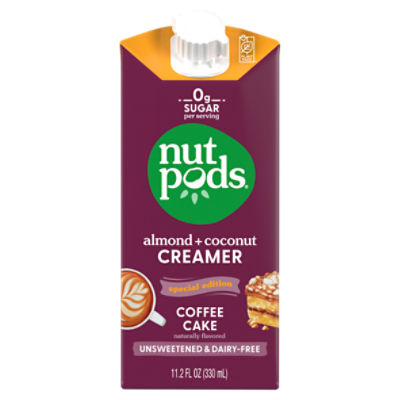 nutpods Almond + Coconut Creamer Coffee Cake Special Edition, 11.2 fl oz