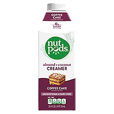 nutpods Unsweetened & Dairy-Free Coffee Cake Almond + Coconut Creamer, 25.4 fl oz