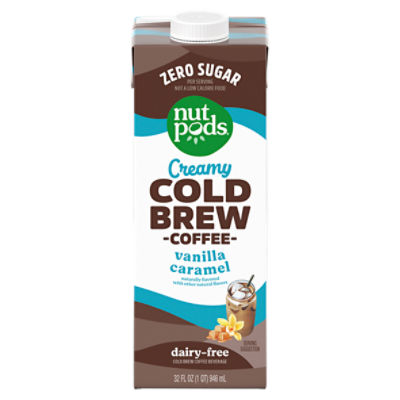 nutpods Creamy Vanilla Caramel Dairy-Free Cold Brew Coffee Beverage, 32 fl oz