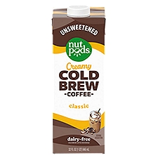 nutpods Unsweetened Creamy Classic Dairy-Free Cold Brew Coffee Beverage, 32 fl oz
