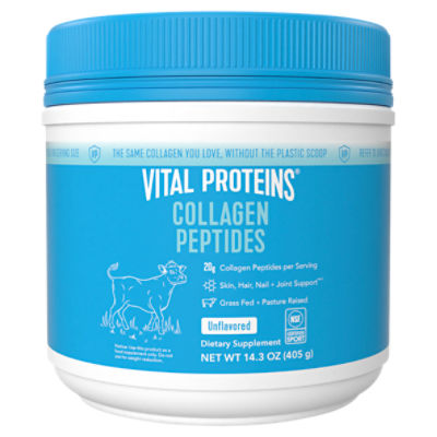 Vital Proteins Unflavored Collagen Peptides Dietary Supplement, 14.3 oz, 14.3 Ounce