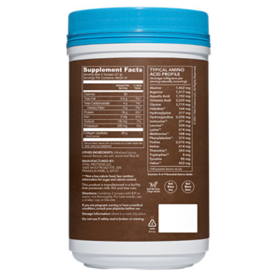 Vital Proteins Chocolate Collagen Peptides Dietary Supplement, 13.5 oz
