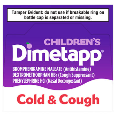 Dimetapp Children s Cold Cough Grape Flavor Liquid 6 Yrs 4 fl