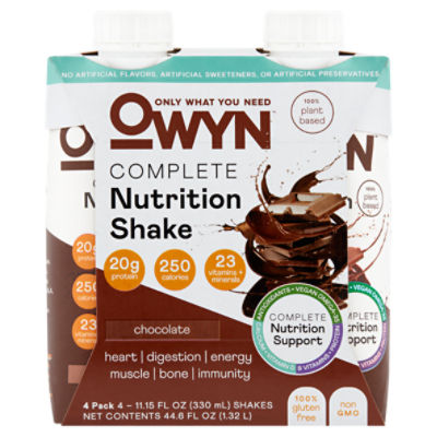 OWYN Chocolate Complete Nutrition Shake, 11.15 fl oz, 4 count