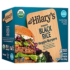 Hilary's Organic Black Rice Veggie Burgers, 2.5 oz, 4 count
