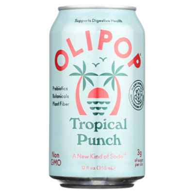 Olipop Tropical Punch Sparkling Tonic, 12 fl oz