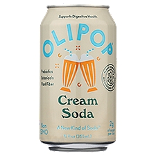 OLIPOP Cream Soda, A New Kind of Soda 12 fl oz